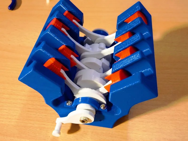 Prototyp silnika V8 wydrukowany w 3D